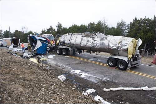 Semi-truck accident