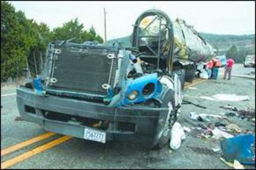 Semi-truck accident