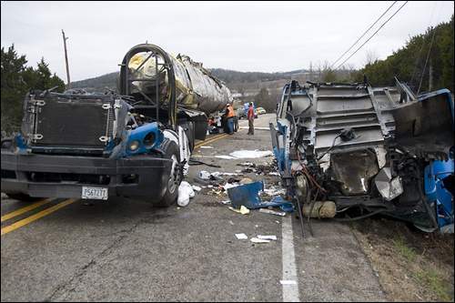 Semi-truck accident