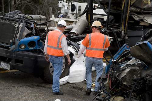 Semi-truck accident