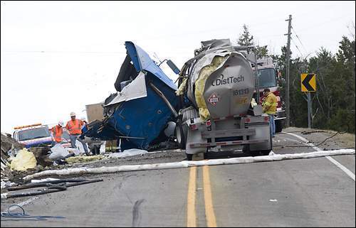 Semi-truck accident