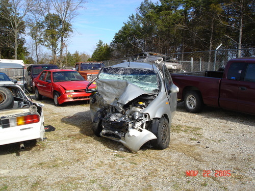 Lucky no one was in the passenger side and the driver survived.